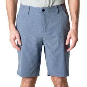 Denali Stretch Shorts Heather Navy Flat Front Mens 32